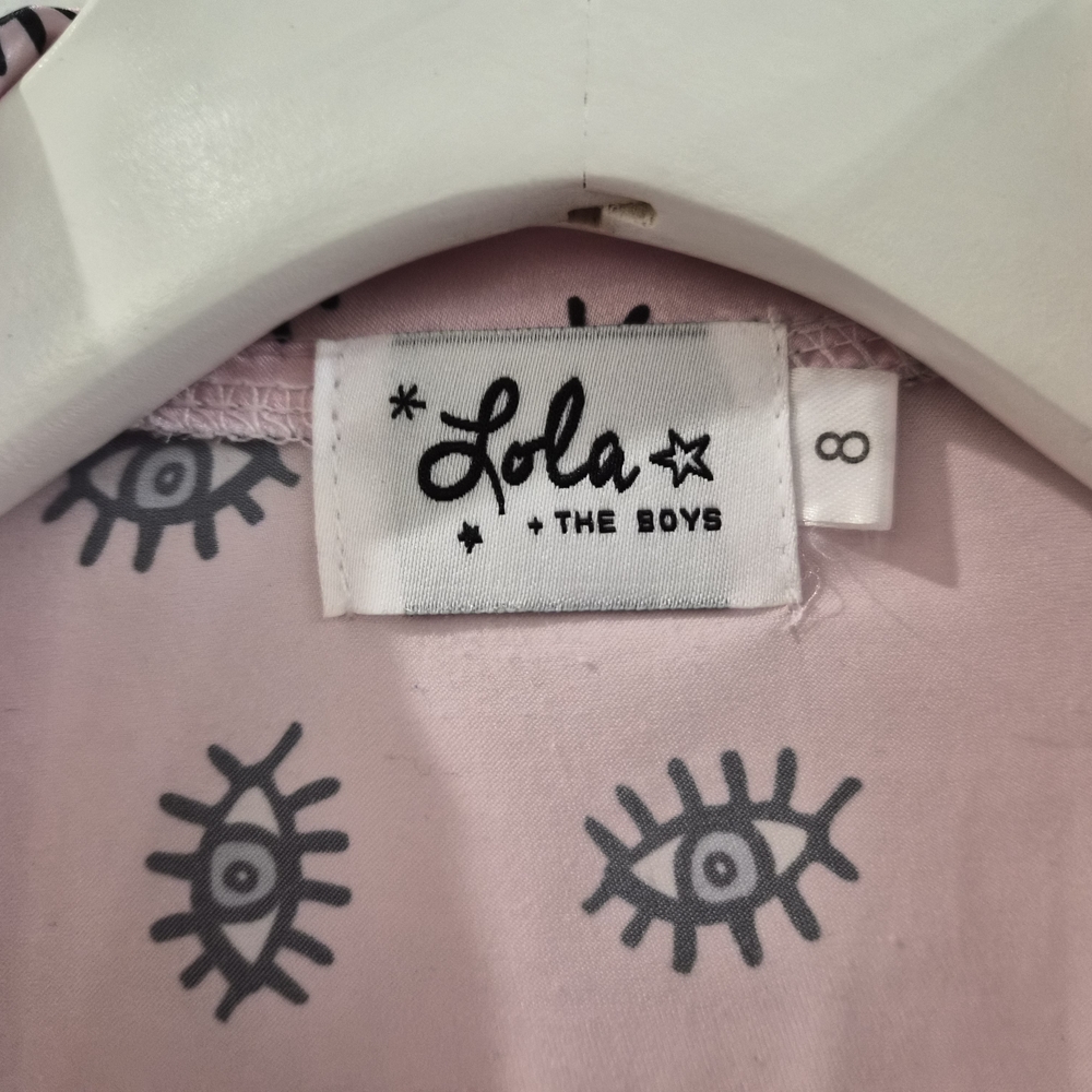 Lola + the Boys Evil Eye Silky Pajama Set, girls size 8, EUC - Picture 5 of 12